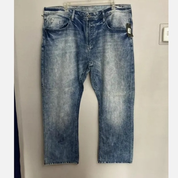 9-27 BUFFALO DAVID BITTON King Basic Slim Boot Denim Jean 40x32 Stonewashed NEW - Picture 1 of 4